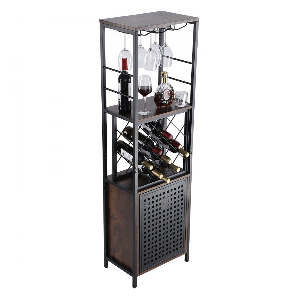 07920003005010101 - 18 Inch Stylish VEVOR Bar Cabinet for 13 Bottles & Glasses