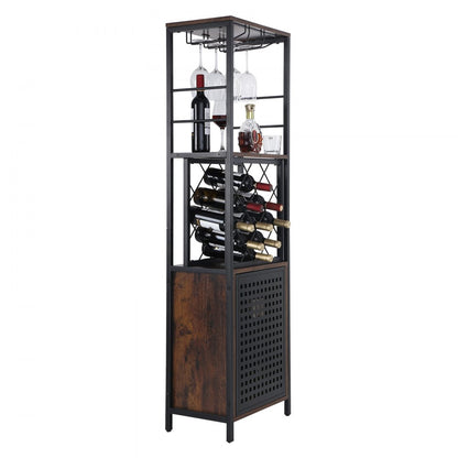 07920003005010101 - 18 Inch Stylish VEVOR Bar Cabinet for 13 Bottles & Glasses