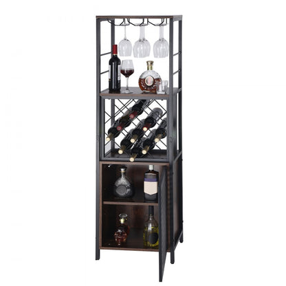 07920003005010101 - 18 Inch Stylish VEVOR Bar Cabinet for 13 Bottles & Glasses