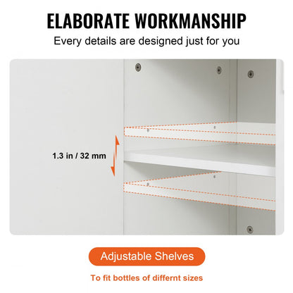 07920004003020101 - 55" Industrial Bar Cabinet with Open Storage & 250 lb Capacity