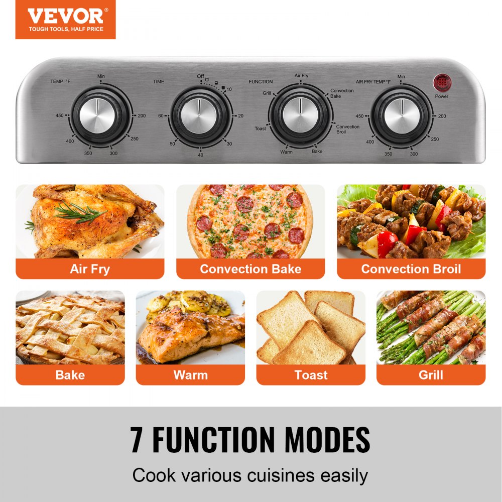 TM184-E - 18L Stainless Steel 7-in-1 Air Fryer Toaster Oven