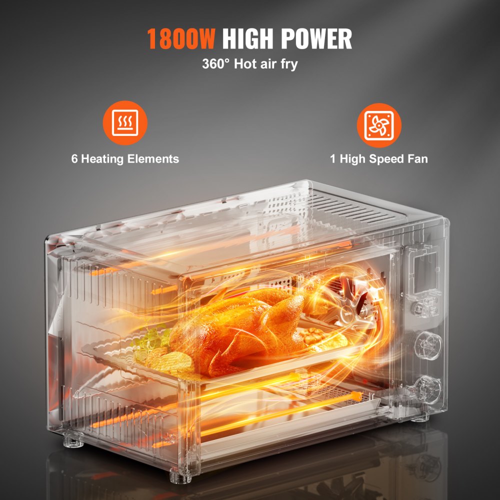 TE283-D - 13-in-1 Air Fryer Oven with Touchscreen, 1800W Power