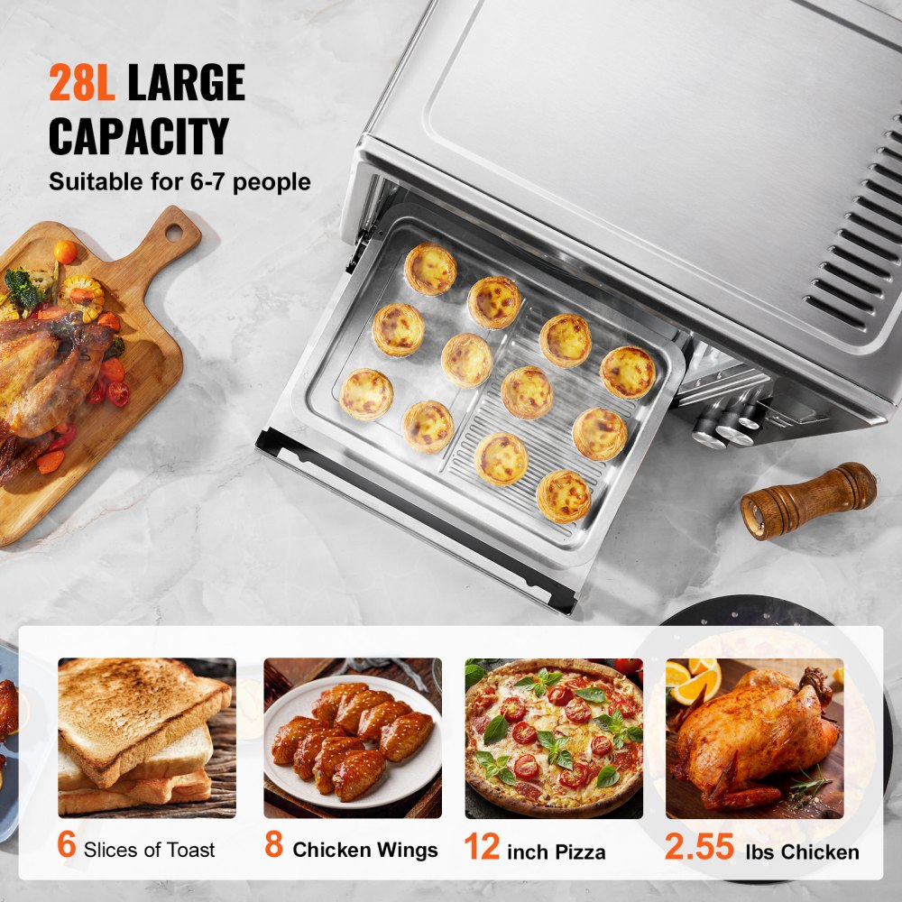 TE283-D - 13-in-1 Air Fryer Oven with Touchscreen, 1800W Power