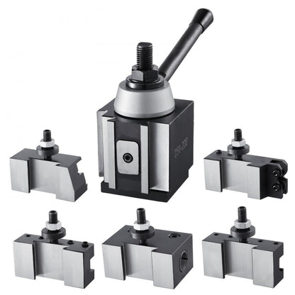 250-200(6) - Durable 6-Piece Quick Change Tool Post Set for 10-15" Lathes