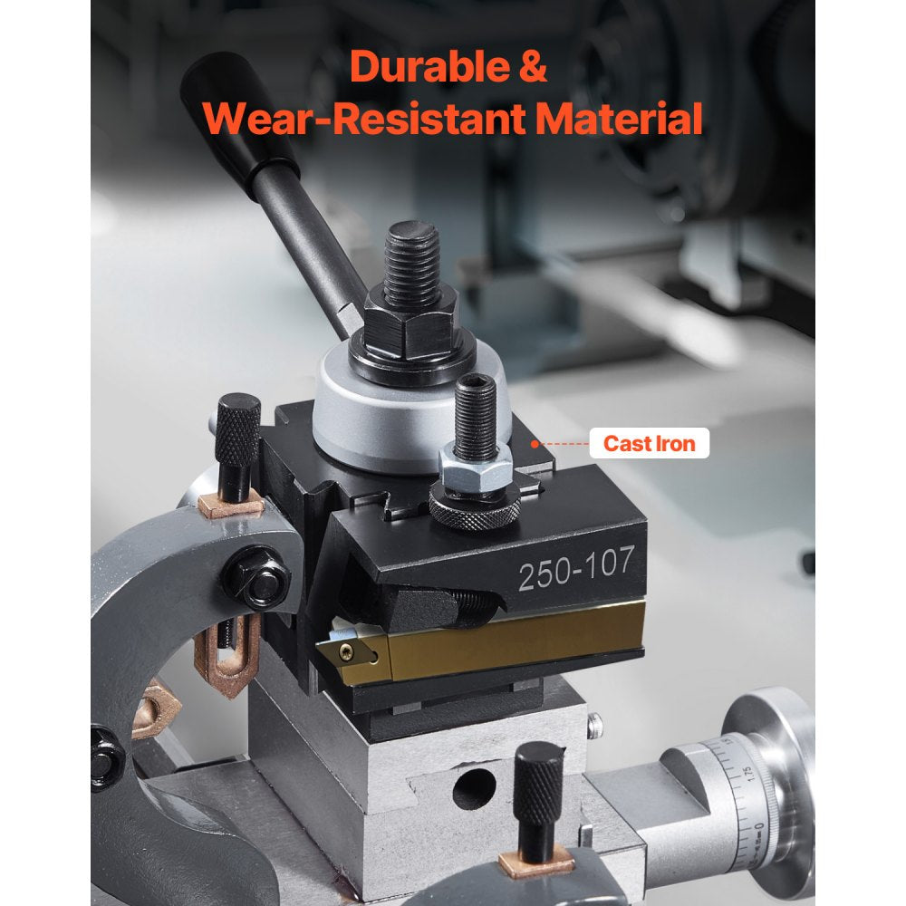 250-100(6) - Durable 6-Piece Quick Change Tool Post Set for 6"-12" Lathes