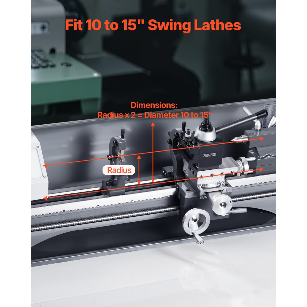 250-200(8) - 8-Piece Quick Change Tool Post Set for 10-15 inch Lathes