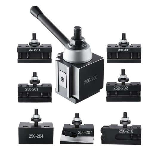 250-200(8) - 8-Piece Quick Change Tool Post Set for 10-15 inch Lathes