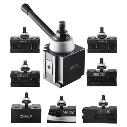 250-200(8) - 8-Piece Quick Change Tool Post Set for 10-15 inch Lathes