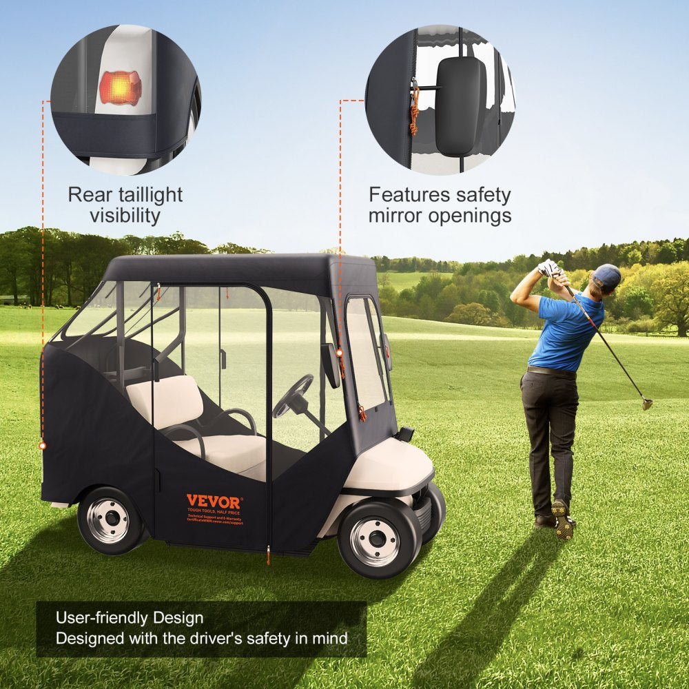 COV-22 - Durable 600D Golf Cart Enclosure 85x48x53" for 2 Passengers
