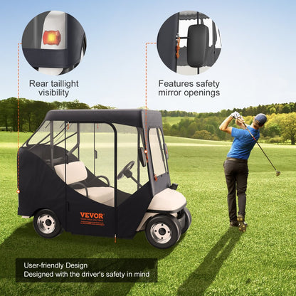 COV-22 - Durable 600D Golf Cart Enclosure 85x48x53" for 2 Passengers