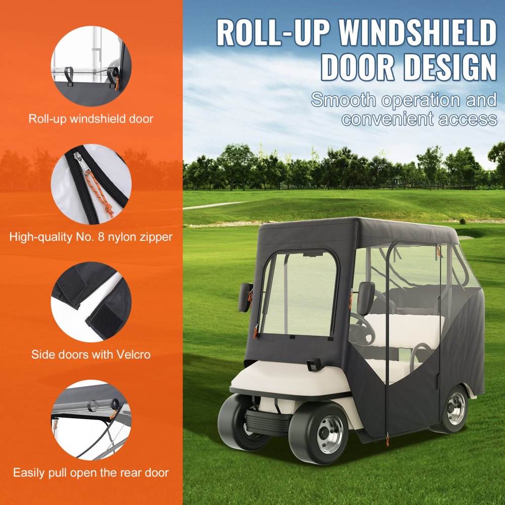 COV-22 - Durable 600D Golf Cart Enclosure 85x48x53" for 2 Passengers