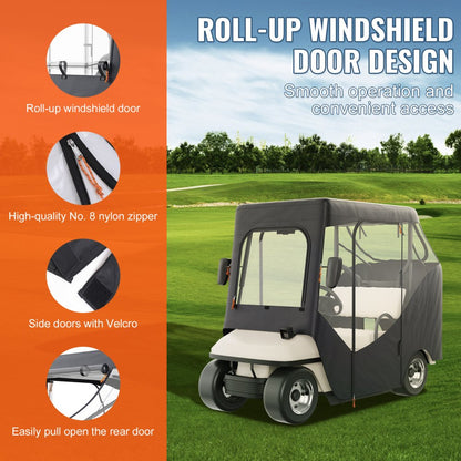 COV-22 - Durable 600D Golf Cart Enclosure 85x48x53" for 2 Passengers