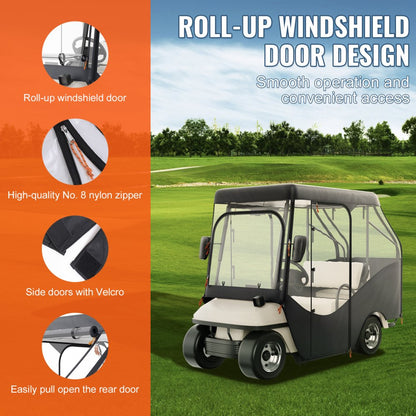 COV-23 - VEVOR 4-Seater Golf Cart Enclosure with Durable Weather Protection