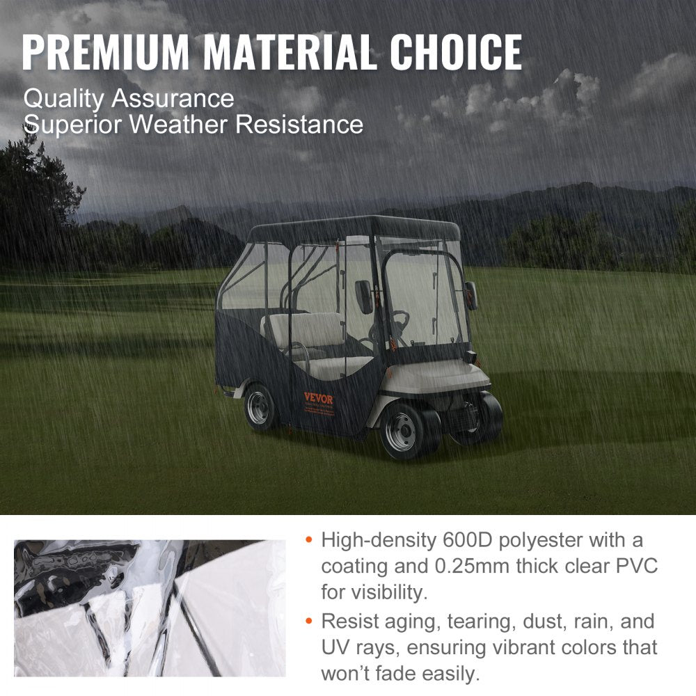 COV-24 - Weatherproof Golf Cart Enclosure, 106x43x55" Durable 600D Material