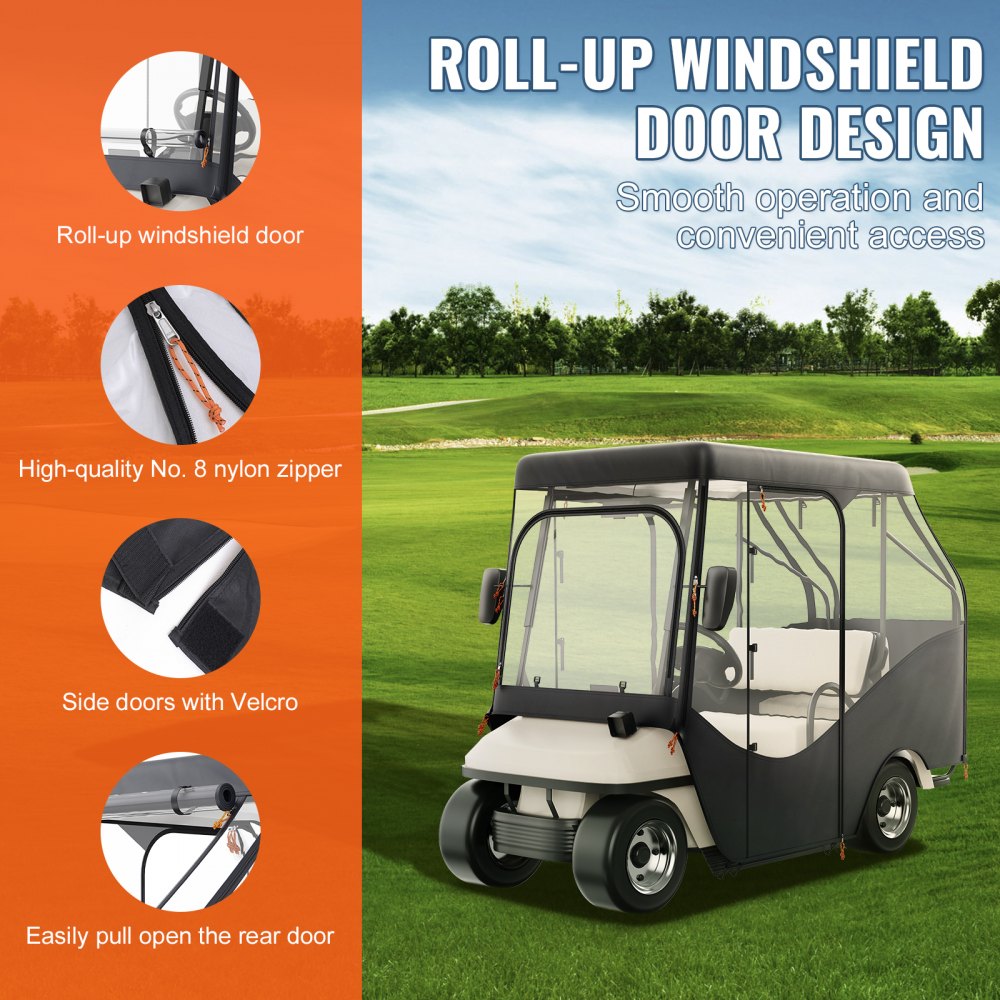 COV-24 - Weatherproof Golf Cart Enclosure, 106x43x55" Durable 600D Material