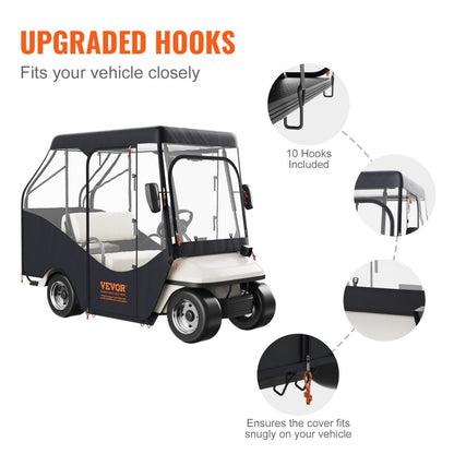COV-24 - Weatherproof Golf Cart Enclosure, 106x43x55" Durable 600D Material