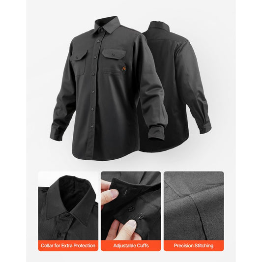 AP-6832 - 7oz Cotton Flame-Resistant Welding Jacket, XXL Size