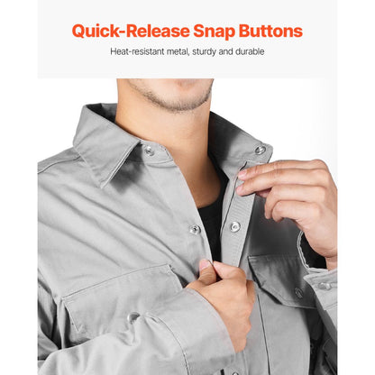 AP-6832 - Flame-Resistant Cotton Welding Jacket XXL with Pockets