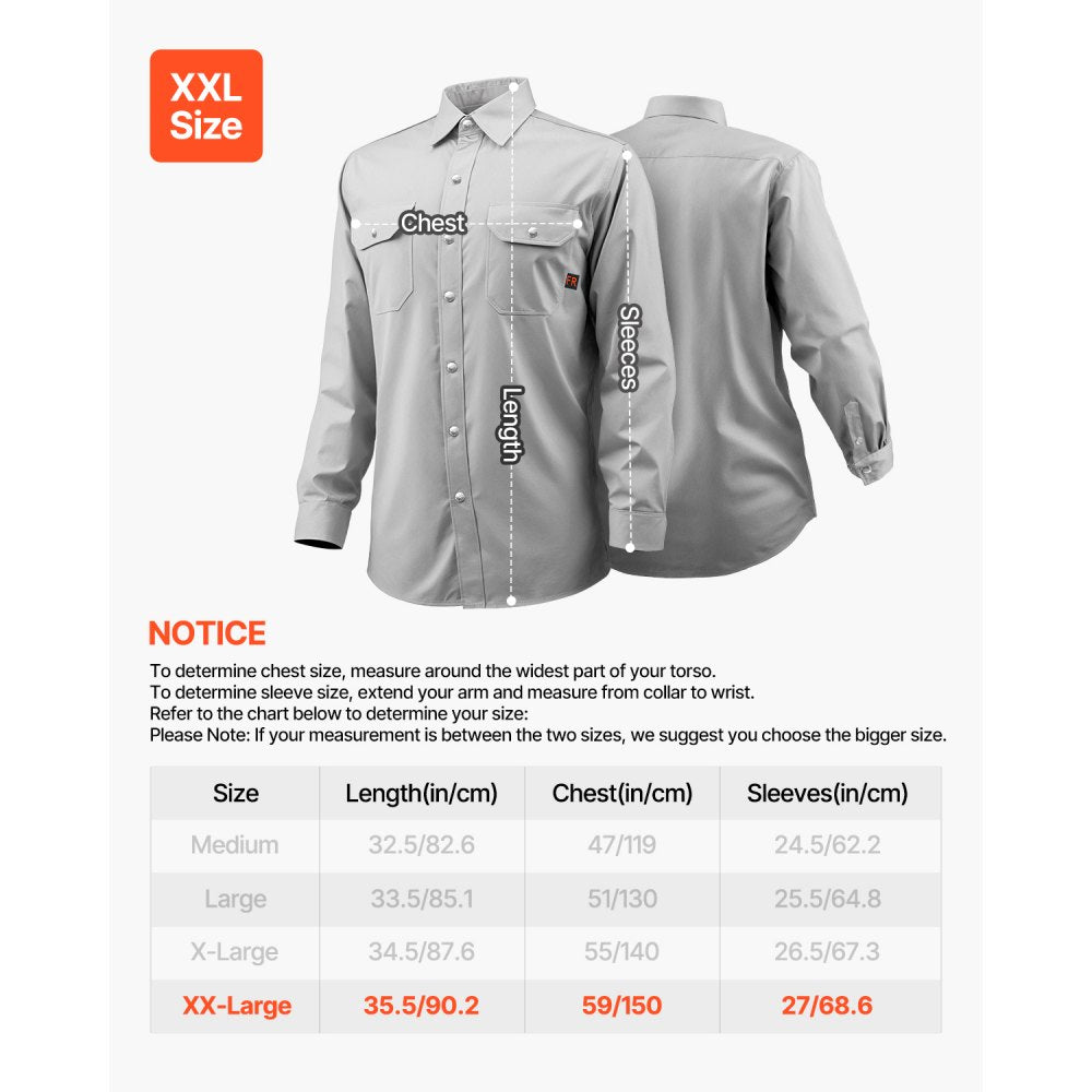 AP-6832 - Flame-Resistant Cotton Welding Jacket XXL with Pockets