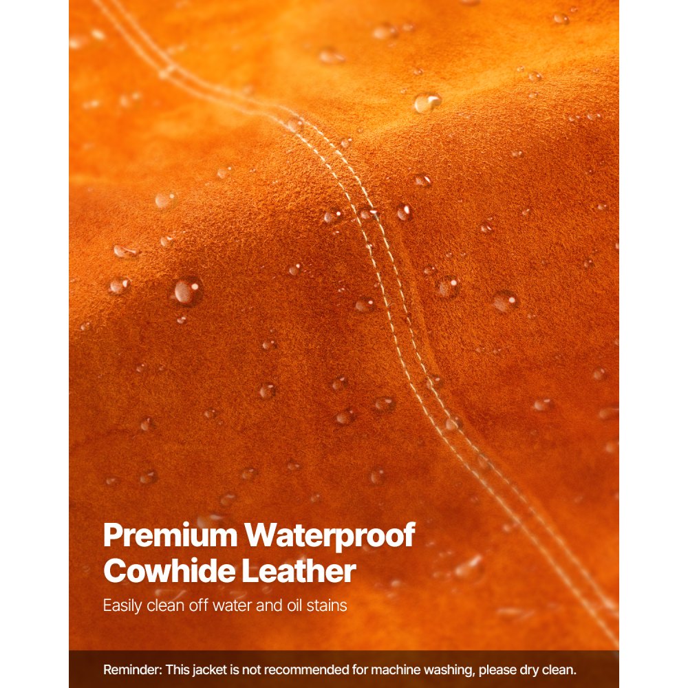 AP-7130 - Heavy-Duty Leather Welding Jacket for Optimal Flame Protection