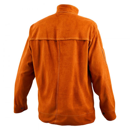 AP-7130 - Heavy-Duty Leather Welding Jacket for Optimal Flame Protection