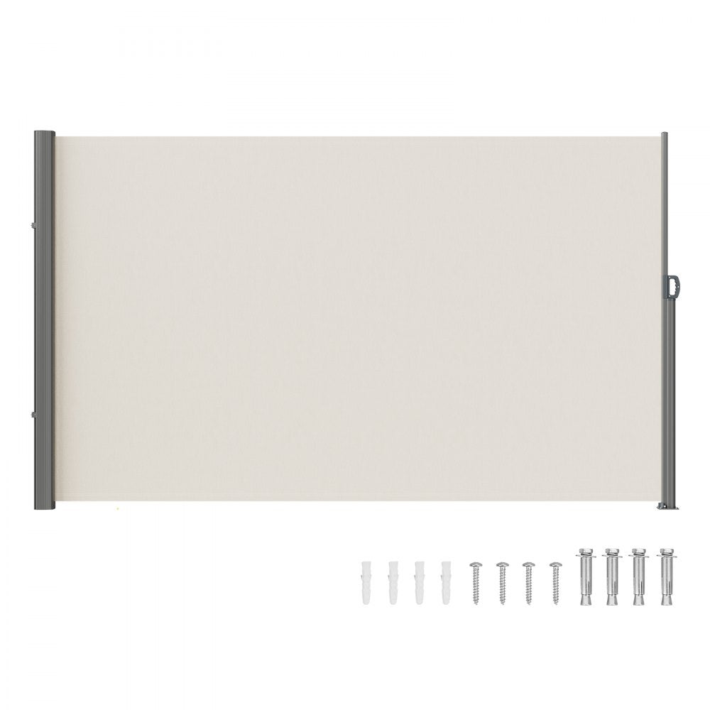 H038 - 63"x118" VEVOR Retractable Awning for Outdoor Privacy