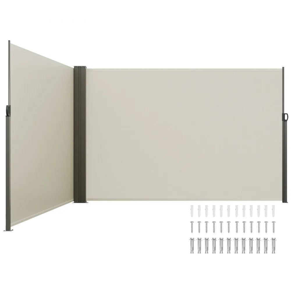 H038 - 79"x236" VEVOR Retractable Awning for Indoor/Outdoor Privacy
