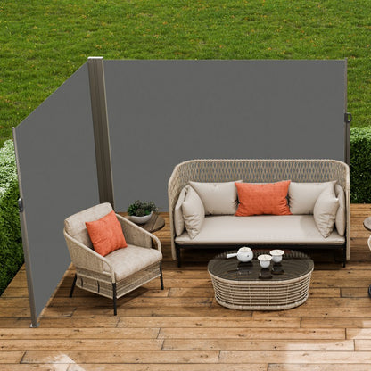 H038 - 79"x236" VEVOR Retractable Awning with UV & Wind Protection
