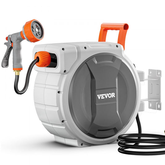 NW-S45 - Heavy-Duty 9-Pattern Retractable Hose Reel for Large Gardens