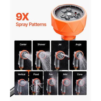 NW-S20 - 1/2" x 65ft Retractable Hose Reel with 9 Spray Settings