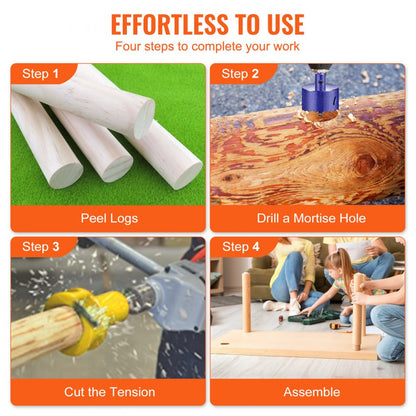 010289378364 - VEVOR Tenon Cutter 1", 1.5", 2" - Durable Aluminum & Steel