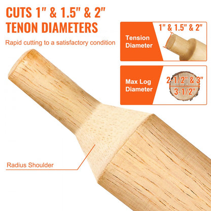 010499794861 - Ergonomic VEVOR Tenon Cutter for DIY Log Furniture Projects