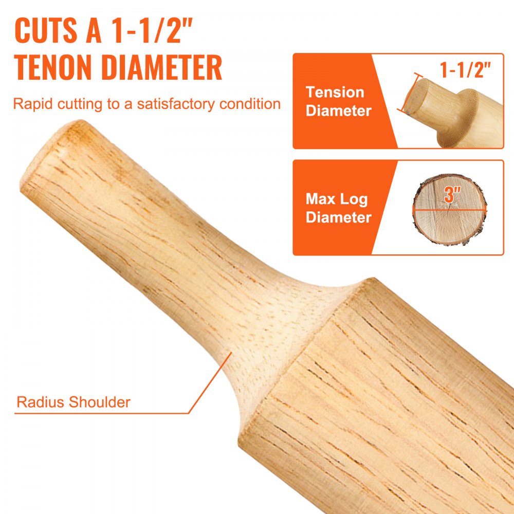 Log Tenon Cutter ksz-1.5-q-1 - Ergonomic 1.5" Cutter for DIY Woodworking
