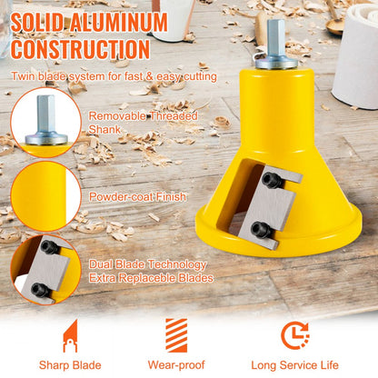 010279226124 - VEVOR 1.5" Tenon Cutter with Durable Aluminum & Steel Blades