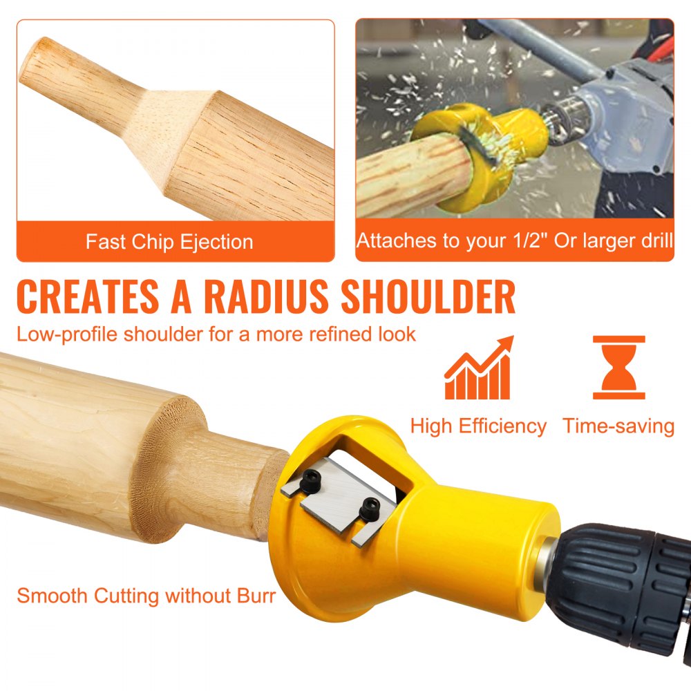 010279226124 - VEVOR 1.5" Tenon Cutter with Durable Aluminum & Steel Blades