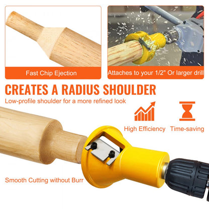 010279226124 - VEVOR 1.5" Tenon Cutter with Durable Aluminum & Steel Blades