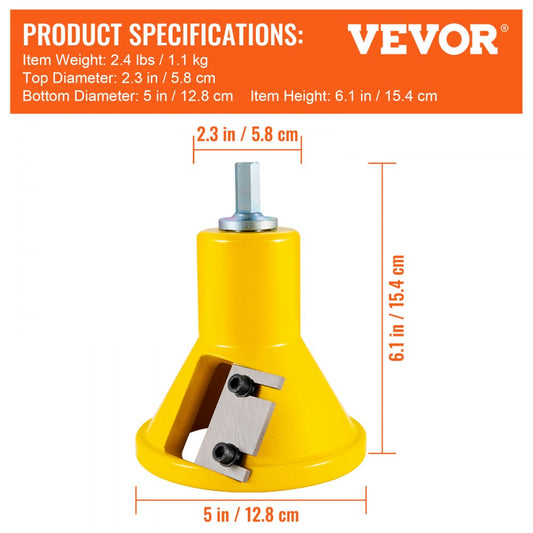 010279226124 - VEVOR 1.5" Tenon Cutter with Durable Aluminum & Steel Blades