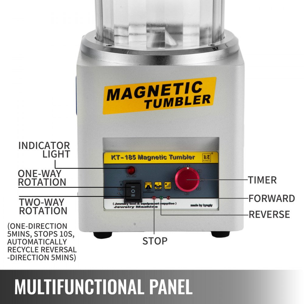 KT-1851 - 2000 RPM Magnetic Jewelry Polisher for Various Materials