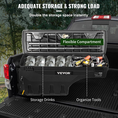 010731999270 - VEVOR Waterproof Truck Bed Toolbox with Swiveling Design and 20L Capacity