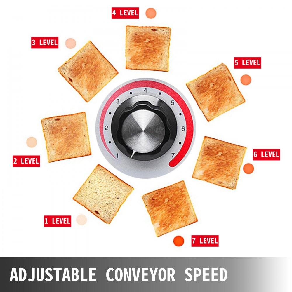 TT-150 - Compact Conveyor Toaster for 150 Slices/Hour, 7 Toast Settings