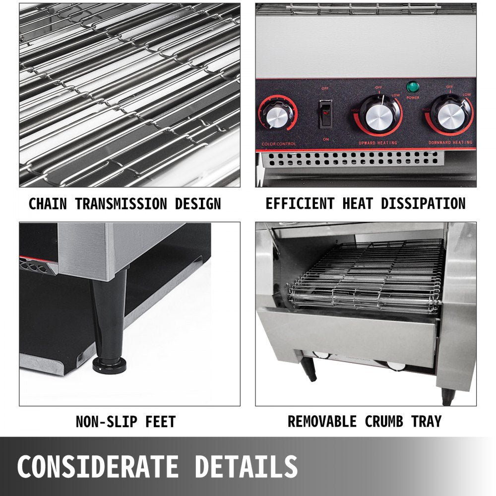 TT-450 - High-Efficiency Stainless Steel Conveyor Toaster for Commercial Kitchens
