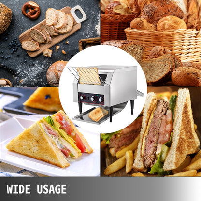 TT-450 - High-Efficiency Stainless Steel Conveyor Toaster for Commercial Kitchens