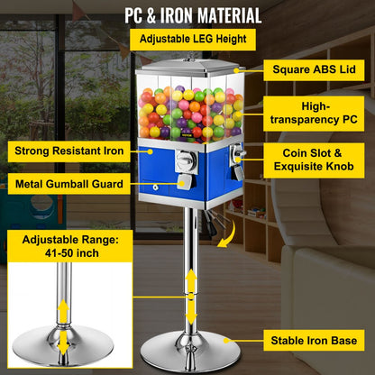 VV-FCM-XZB - 4-Compartment VEVOR Vending Machine with Adjustable Height and Wheels