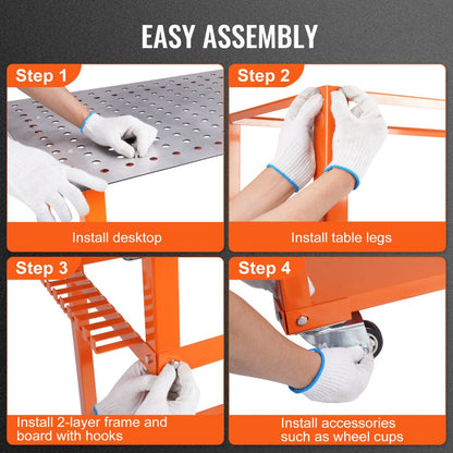 WT600 - Compact 36" VEVOR Welding Table for DIY Projects, Supports 600 lbs