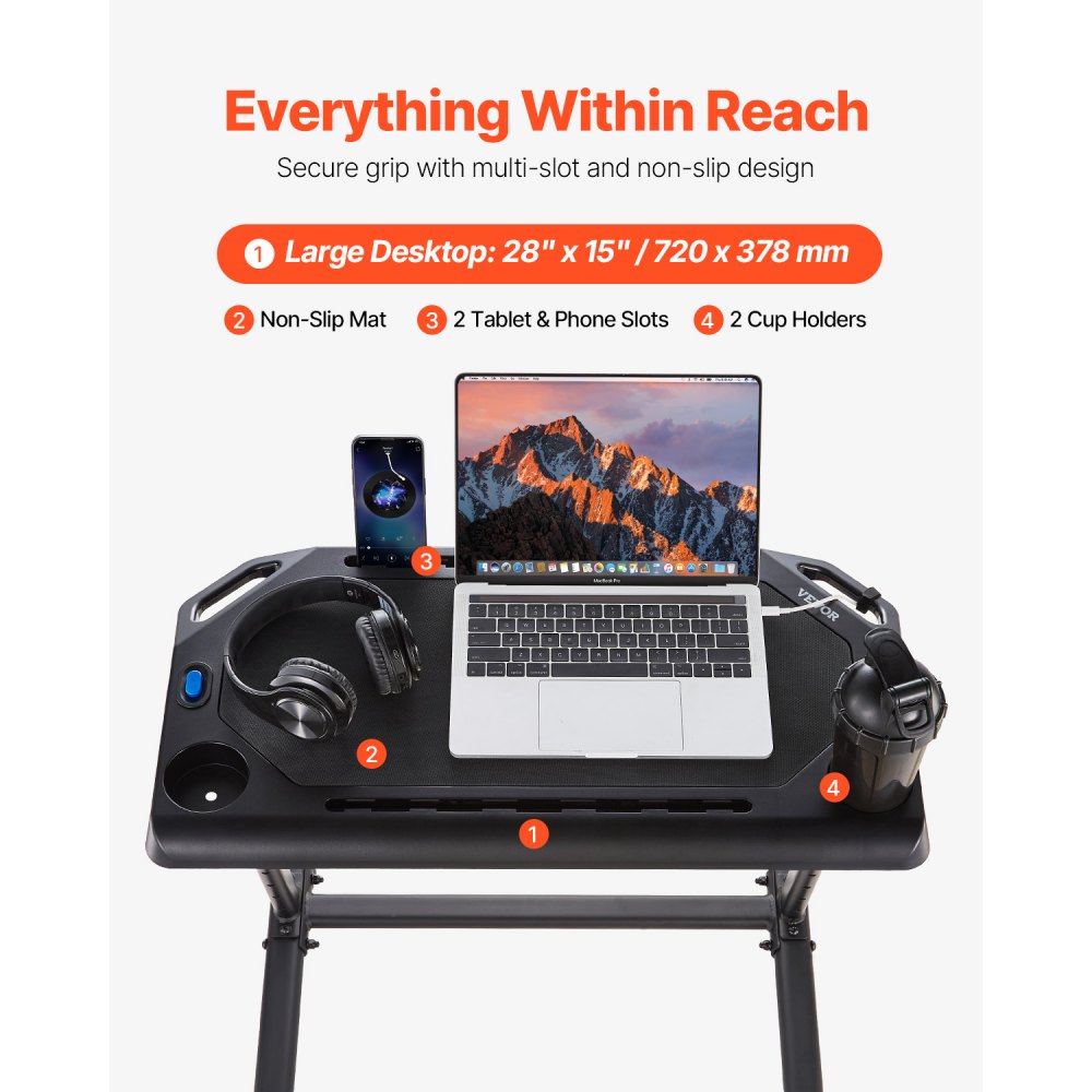 TY-DNJ003 - Adjustable Cycling Desk for Indoor Bikes, Tablet Slots Included