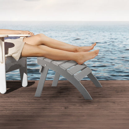 LXSKU2 - 21.5" HDPE Folding Ottoman for Comfortable Outdoor Relaxation