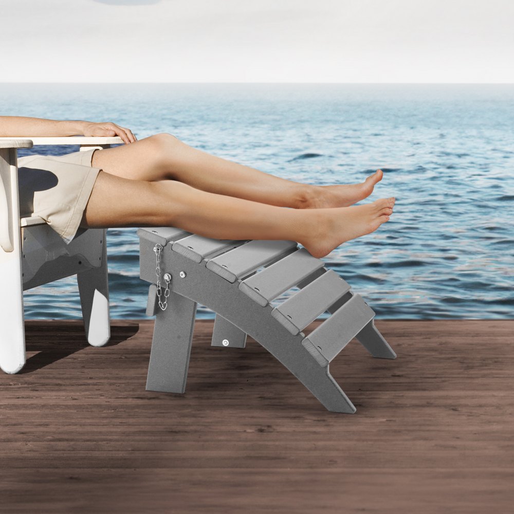 LXSKU6 - Folding Adirondack Ottoman 16.9L x 18.9W x 13H Inch in HDPE