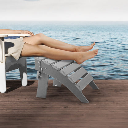 LXSKU6 - Folding Adirondack Ottoman 16.9L x 18.9W x 13H Inch in HDPE