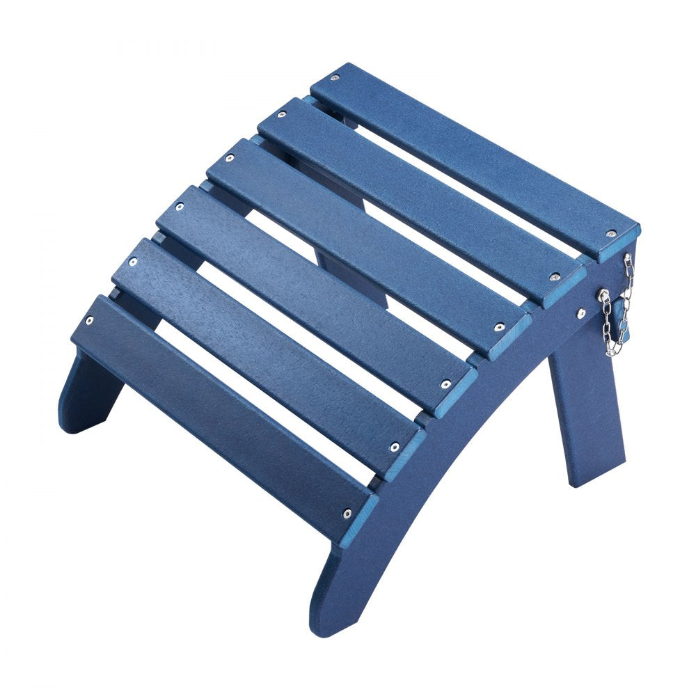 LXSKU3 - Folding Adirondack Ottoman with Durable HDPE & 13.8" Height