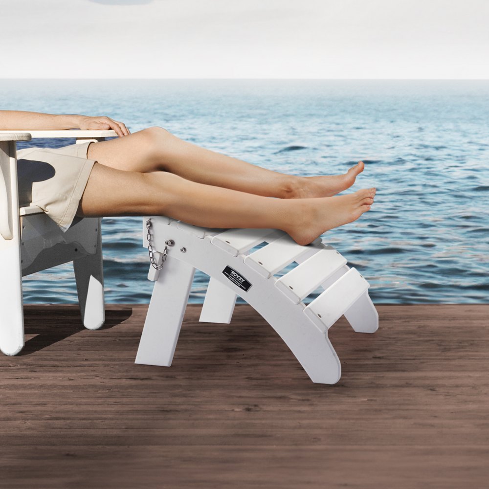 LXSKU4 - Foldable Adirondack Ottoman, 13.8" Height, HDPE Material